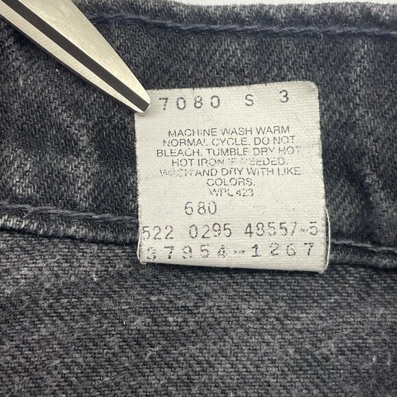 Vintage Levi’s 954 Denim Shorts Black Orange Tab Regular Fit Women’s Size 5 - Picture 6 of 11